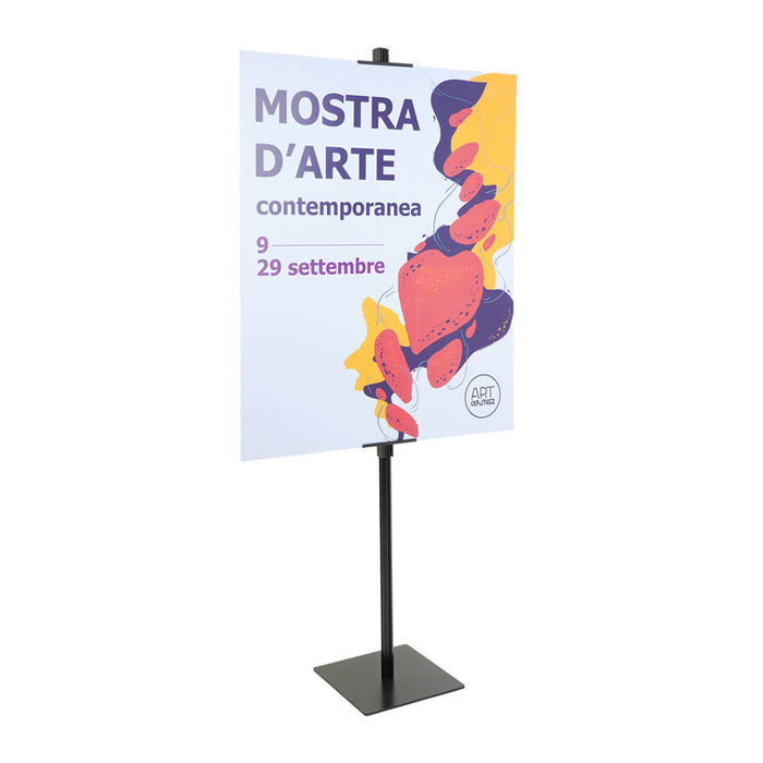 Espositore MODA Nero da terra regolabile per Eventi e Saloni