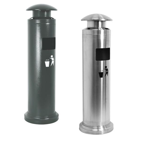 Cestino autoportante con posacenere a colonna e coperchio - Top Eventi Store