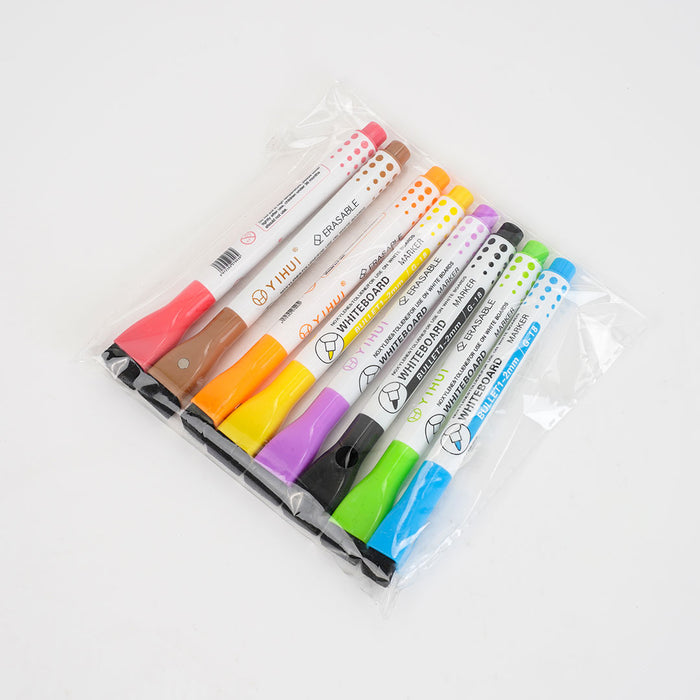 Kit 8 pennarelli magnetici multicolore con cancellino