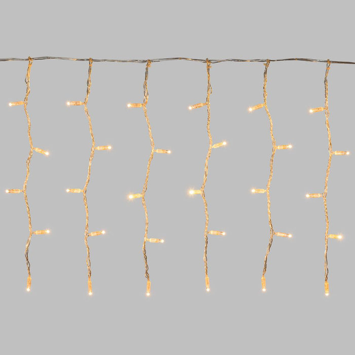 Tenda con maxiled bianco caldo o bianco freddo, cavo trasparente, prolungabile diverse misure