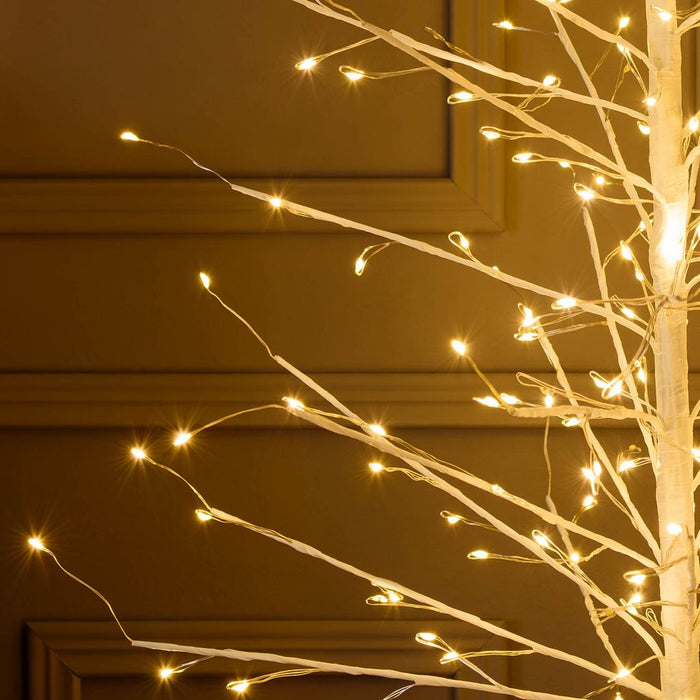 Albero Ramo di Tiglio bianco h 0,6 m, 160 microled bianco caldo, uso interno
