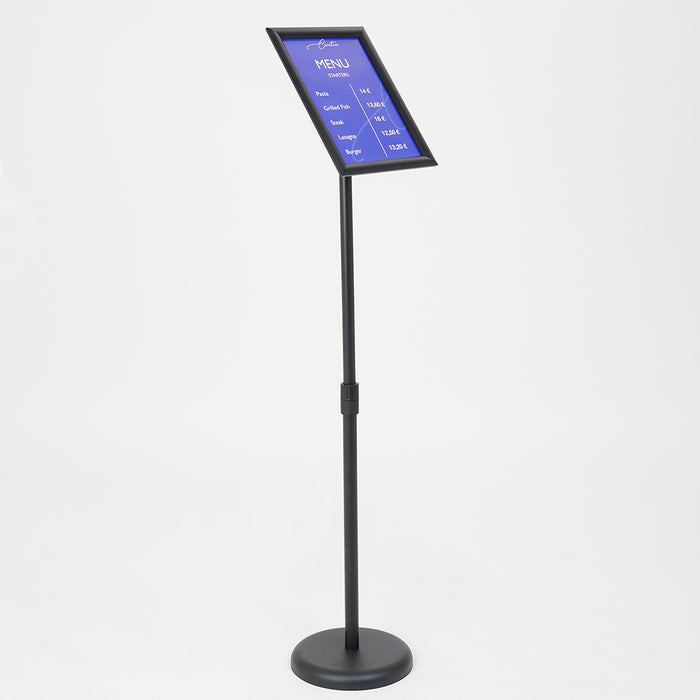 Leggio in Metallo Verniciato Nero Regolabile con Cornice A4 — CRLG41