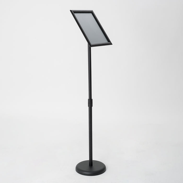 Leggio in Metallo Verniciato Nero Regolabile con Cornice A4 — CRLG41