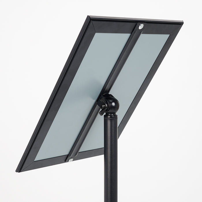 Leggio in Metallo Verniciato Nero Regolabile con Cornice A4 — CRLG41