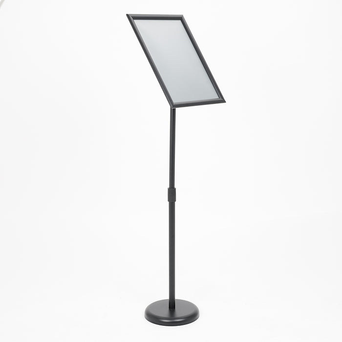 Leggio in Metallo Verniciato Nero Regolabile con Cornice A3 — CRLG42