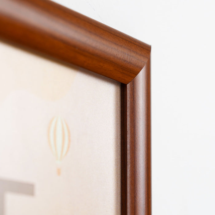 CRPT15/CWOOD - Cornice a scatto finitura legno frame 25mm PVC anti-riflesso - F.to 50x70 cm