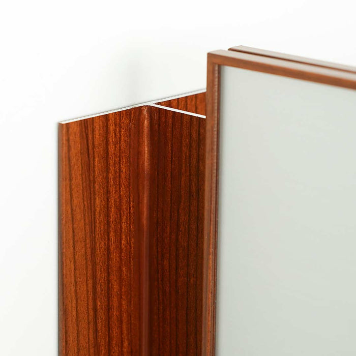 FLT-BW1515 - Targa linea Flat a bandiera finitura legno 15x15 cm