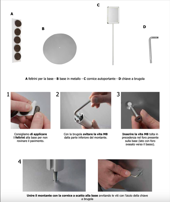 Porta Comunicazioni con Cornice A4 NERA