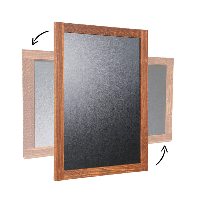 Lavagna con Cornice in Legno di Faggio EASY Dark Wood 40x60cm — WDL40x60
