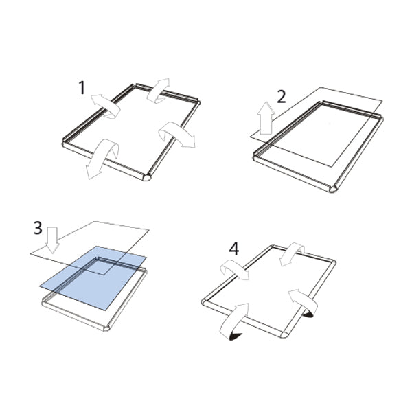 Espositore da terra Porta Comunicazioni con cornice 70 x 100 Q System 8