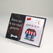 Porta avvisi base a L in plexi A4 orizzontale con tasca per brochure
