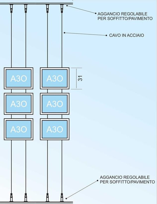 Vetrina ALL INCLUSIVE 6 tasche A3 orizzontali