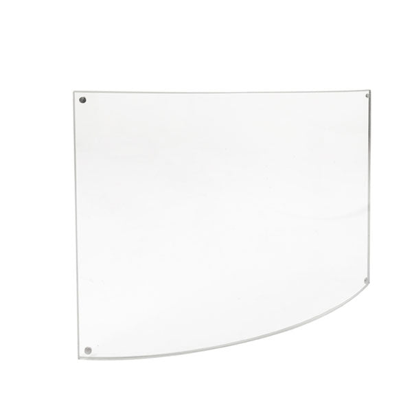 Porta avvisi da banco in plexiglass Profilo curvo Autoportante
