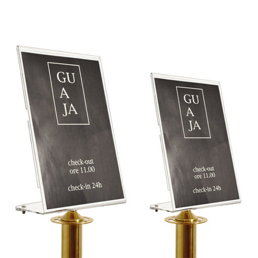 Porta Avvisi plexiglass per Palina Gold o Cromata | Top Eventi Store